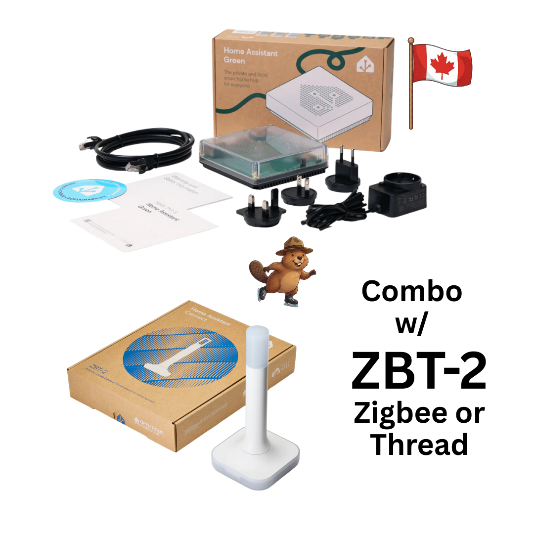 Home Assistant Green + ZBT-2 Zigbee/Thread/Matter Add-on | Smart Home Starter Bundle